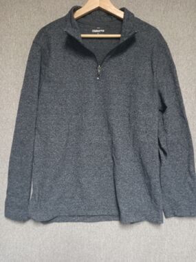 Denver Nuggets Men's Team Gear Heathered Gray Quarter-Zip Pullover Fleece Jacket